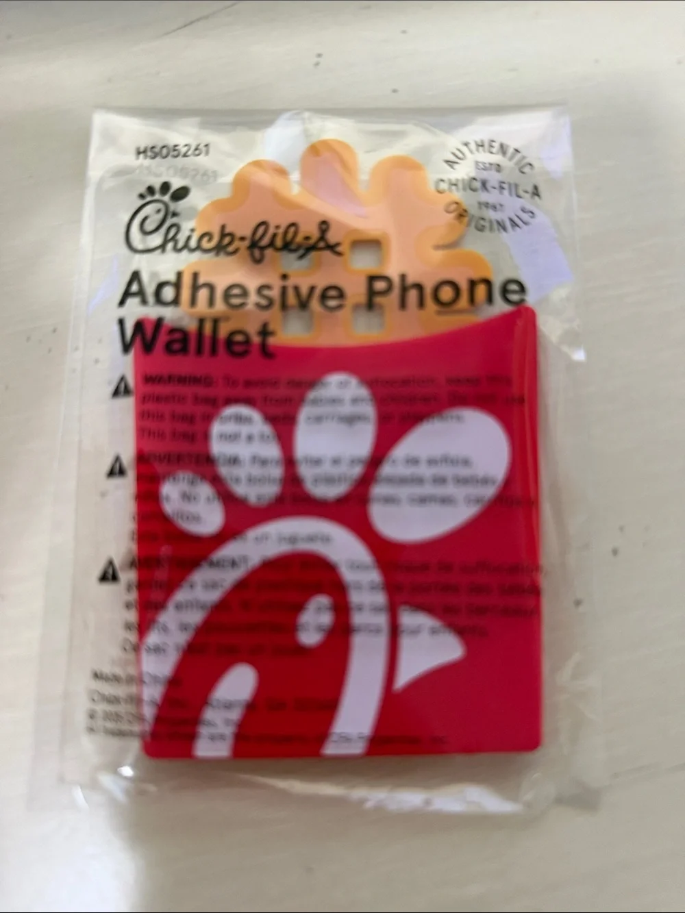 Chick-fil-A Red Adhesive Phone Wallet with Logo